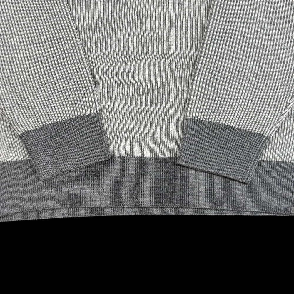 Peter Millar Men's Merino Wool Storm Overlook Rib 1/4 Zip Pullover Sweater Large